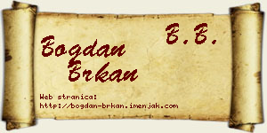 Bogdan Brkan vizit kartica
